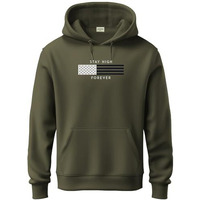 Adro Hoodies For Men | Printed Hoodie For Men | Cotton Hoodie | Mens Hoodies | Sweatshirt For Men | Hooded Regular Fit Hoodie | H24-Flag-Ol-Medium Olive