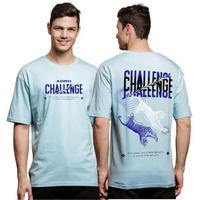 Adro Oversize T Shirt For Men | Drop Shoulder T Shirt | Mens Oversize T-Shirt | 220 Gsm Cotton Oversize Tshirt | Trendy Front And Back Printed T Shirt|Ovr24-L1-Chl-Sk-S Sky Blue