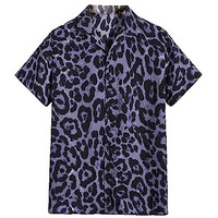 Dhruvi Trendz Mens Rayon Men's Casual Shirt Regular Fit Western (Dt-Ms-6127_Purple_Xl)