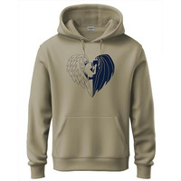 Adro Men's Cotton Neck Hooded Sweatshirt (H24-Devi-Be-L_Beige)