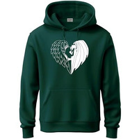 Adro Men's Cotton Neck Hooded Sweatshirt (H24-Devi-Grn-2Xl_Green)