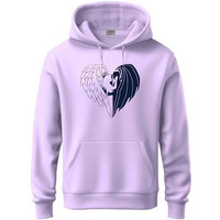 Adro Men's Cotton Neck Hooded Sweatshirt (H24-Devi-Pu_Lavendar