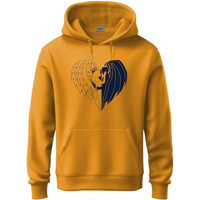 Adro Men's Cotton Neck Hooded Sweatshirt (H24-Devi-Mu_Mustard