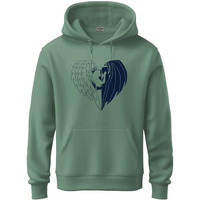 Adro Men's Cotton Neck Hooded Sweatshirt (H24-Devi-Pt-M_Pista)