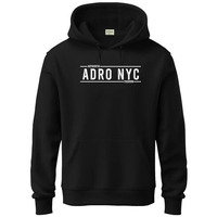 Adro Men's Cotton Neck Hooded Sweatshirt (H24-Adro-Bl_Black