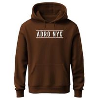 Adro Men's Cotton Neck Hooded Sweatshirt (H24-Adro-Br-M_Brown)