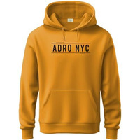 Adro Men's Cotton Neck Hooded Sweatshirt (H24-Adro-Mu_Mustard