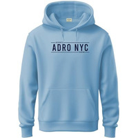 Adro Men's Cotton Neck Hooded Sweatshirt (H24-Adro-Sk_Sky Blue