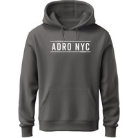 Adro Men's Cotton Neck Hooded Sweatshirt (H24-Adro-Sg_Steel Grey