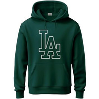 Adro Men's Cotton Neck Hooded Sweatshirt (H24-La-Grn_Green