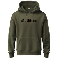 Adro Men's Cotton Neck Hooded Sweatshirt (H24-Ruth-Ol_Olive