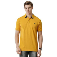 Adro Mens Polo T Shirt 100% Cotton Polo Tshirt For Men | Solid Polo T-Shirt Regular Fit | Pn23-H-L1Pln-Mu-2Xl Mustard