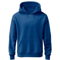 Adro Men's Cotton Neck Hooded Sweatshirt (H24-Pln-Rb_Royal Blue