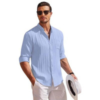 Leriya Fashion Men's Solid Regular Fit Shirt (Lf-Ms-6242_Blue