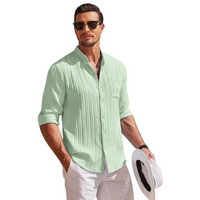 Leriya Fashion Men's Solid Regular Fit Shirt (Lf-Ms-6242_Green