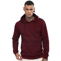 Adro Men's Cotton Neck Hooded Sweatshirt (H24-M-Pln-Mr-2Xl_Maroon)