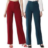 Kotty Women Regular Fit Multicolor Viscose Rayon Trousers