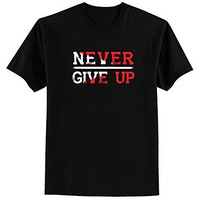 Adro Naver Give Up Design Printed T-Shirt For Men (Rnr-S36-Ngu-Bl_Black_2Xl)