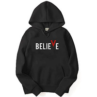 Adro Men's Cotton Neck Hooded Sweatshirt (H21-M-Bvv-Bl_Black_S)
