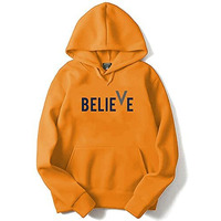Adro Men's Cotton Neck Hooded Sweatshirt (H21-M-Bvv-Mu_Mustard_Xl)