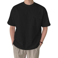 Leriya Fashion Men's Solid Oversized Fit T-Shirt (Lf-Mt-1074_Black 2Xl)