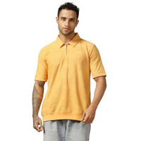 Leriya Fashion Mens T Shirt | Textured T Shirts For Men| Oversized T-Shirt For Men (Small, Yellow)