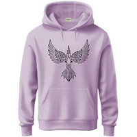 Adro Hoodies For Men | Printed Regular Fit Hoodie For Men | Cotton Hoodie | Mens Hoodies | Sweatshirt For Men | Hooded Hoodie|H24-Bird-Pu-M Lavender (Medium)