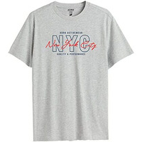 Adro Mens Nyc Cotton T-Shirt (Rn22-03-Nyc-Gr_Grey_2Xl)