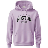 Adro Men's Cotton Neck Hooded Sweatshirt (H24-Bost-Pu_Lavender