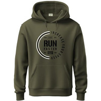Adro Men's Cotton Neck Hooded Sweatshirt (H24-Fast-Ol_Olive