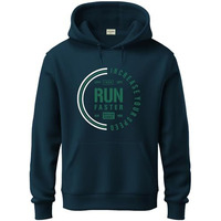 Adro Men's Cotton Neck Hooded Sweatshirt (H24-Fast-Sb_Teal