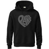 Adro Men's Cotton Neck Hooded Sweatshirt (H24-Rare-Bl_Black