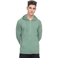 Adro Men's Cotton Neck Hooded Sweatshirt (Zhh-24-Pln-Pt_Pista