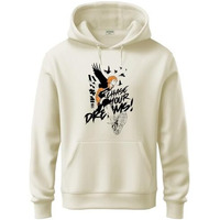 Adro Anime Hoodies For Men, 320 Gsm Soft Cotton Hoodie, Long Lasting Anime Printed Hoodie For Winter | Mens Hoodies | Sweatshirt For Men | H24-M-Dream-Ws-2Xl White Sand