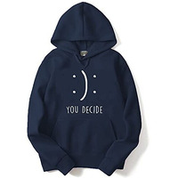 Adro Men's Cotton Neck Hooded Sweatshirt (H21-M-Dec-Nb_Navy_S)