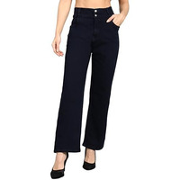 Nifty Women's Denim Stretchable 2-Button Straight Fit Jeans (1472_Blu_32_Blue_32)