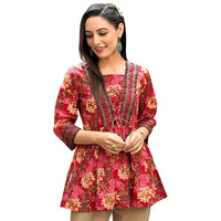 Leriya Fashion Solid Regular Fit Women Top (Lf-W.Top-W2221_Red