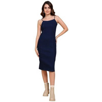 Nifty Women's Denim Stretchable Bodycon Dress (1476_Bsc_L_Blue_Large)