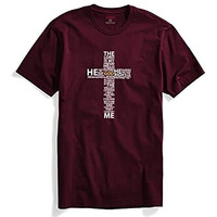 Adro Men's God Cotton Printed Cotton T-Shirt (R21-M-God-Mr_Maroon_2Xl)