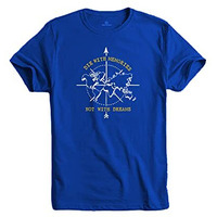 Adro Die With Memories Not With Dreams Mens Cotton Printed T-Shirt (R21-M-Die-Rb_Royal Blue_L)