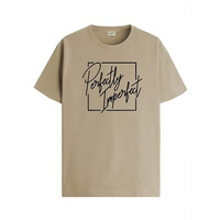 Adro Mens Printed T Shirt - Premium Cotton Graphic Printed Tshirt - Beige T-Shirt - Rn24-Fect-Be-L
