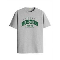 Adro Mens Printed T Shirt - Premium Cotton Graphic Printed Tshirt - Grey T-Shirt - Rn24-Bost-Gr-M