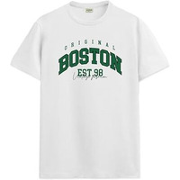 Adro Mens Printed T Shirt - Premium Cotton Graphic Printed Tshirt - White T-Shirt - Rn24-Bost-Wh-M