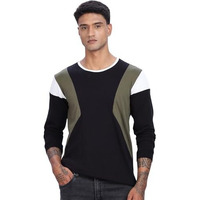 Adro Men Full Sleeve T-Shirt | Soft Cotton Tshirt For Men|Casual Fashion Multi Color Full Sleeve Round Neck Tshirt For Men|Fr24-Olbl-L