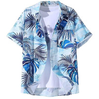 Leriya Fashion Men's Printed Regular Fit Shirt (Lf-Ms-6089_Blue Xl)