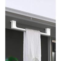 Self Adhesive Multi-Function Towel Holder- Kitchen Towel Holder - Towel Hanger for Bathroom - Tissue Holder - Toilet Roll Holder - No Drill Require (26 cm Towel Holder)