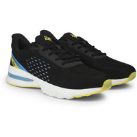 JQR AEROPLANE/BLK-YLO/7-Men's Sports Running Shoes