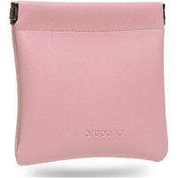 Aropana Self Closing Leather Purse Portable Earphone AirPods Pouch Mini Storage Jewellery Bag Coin Card Holder for Men & Women (11.5CM  11CM) Amaranth Pink