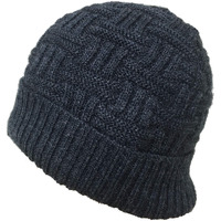 Gajraj Unisex Navy Melange Knitted Winter Woolen Skull Cap (GC5N)