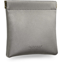 Aropana Self Closing Leather Purse Portable Earphone AirPods Pouch Mini Storage Jewellery Bag Coin Card Holder for Men & Women (11.5CM  11CM) Glitter Grey